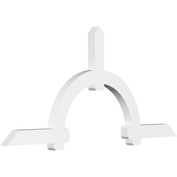 Ekena Millwork Ericson Architectural Grade PVC Gable Bracket, 108"W x 49 1/2"H x 4"D x 6"F, 11/12 Pitch GBP108X50X0406ERI00 - main